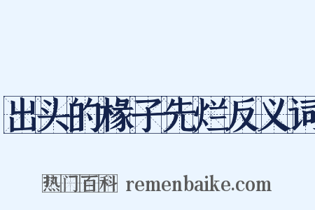 出头的椽子先烂反义词是什么意思的图片